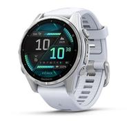 MONTRE CONNECTÉE GARMIN FENIX8 AMOLED 43MM ACIER SILVER AVEC BRACELET BLANC