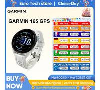 Montre connectée GARMIN Forerunner 165, 43 mm, course à pied, écran tactile AMOLED de 1,2 pouce, plus de 25 sports, données de santé, version GPS White