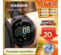 Montre connectée GARMIN Forerunner 165 43 mm pour la course à pied, écran tactile AMOLED de 1,2 pouce, plus de 25 données sportives et de santé, version GPS White(GPS Version)