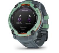 Garmin Instinct 3 AMOLED 50 mm - Vert avec bracelet Silicone Gris - GPS (010-03020-01)