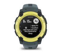 Garmin Montre GPS Instinct E – Robuste et connectée – Citron, bracelet Bleu crépuscule, 40 mm