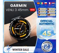 Montre connectée Garmin Venu 3 45 mm avec écran tactile AMOLED de 1,4 pouce, fonctionnalités de fitness, plus de 30 sports, GPS et musique White