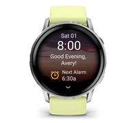 Montre connectée Garmin Venu 4 45 mm Gris et Argent avec bracelet silicone Jaune citron