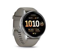 Garmin Montre de sport Venu 4 Noir/Argenté Silicone gris 45 mm