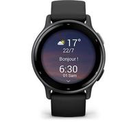 Garmin Montre connectée Vivoactive 5 - 42 mm GPS AMOLED Gris bracelet noir