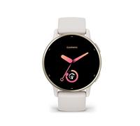 Garmin Vivoactive 5 Cream Gold avec bracelet ivoire Blanc