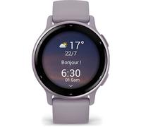 Montre connectée Garmin Vivoactive 5, Metallic Orchid avec bracelet violet
