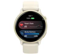 Montre Connectée Garmin Vívoactive® 6 42 Mm Ivoire Avec Bracelet Beige