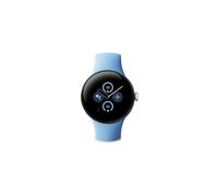 Montre connectée Google Pixel Watch 2 Boîtier en aluminium Argent Poli Bracelet sport Bleu Azur 4G LTE