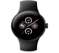 Montre connectée Google Pixel Watch 2 - Boîtier en aluminium Noir Mat - Bracelet sport Noir Volcanique - Wifi