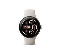Google Montre connectée Pixel Watch 3 45 mm 4G Argent poli Bracelet porcelaine blanc