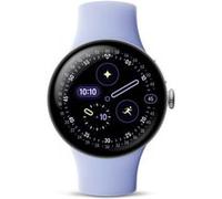 Montre connectée Google Pixel Watch 4 41 mm Bluetooth Argent Poli avec bracelet sport fluoroélastomère Iris Violet A