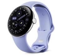 Google Montre connectée Pixel Watch 4 (41 mm) – Aluminium argent poli, Bracelet sport Iris, LTE
