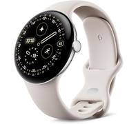 Montre connectée Google Pixel Watch 4 (45 mm) Boîtier en Aluminium Argent Poli - Bracelet Sport Porcelaine - Wi-FI