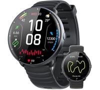 Montre Connectée GPS 42 mm, Écran AMOLED, 5ATM, Natation Piscine Et Eau Libre, 100+ Modes Sportifs, Cardio, Sommeil, Noir