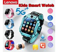 Montre connectée GPS 5G pour enfants Lenovo 2026, nouvelle, avec fonction SOS, appel, carte SIM, caméra HD, étanche, cadeau pour iPhone et Android Purple