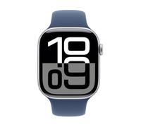 Montre connectée GPS + Cellular Watch 10 Alu Argent 46mm/ Bracelet Sport Denim M/L