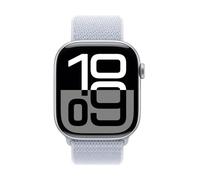 Montre connectée GPS + Cellular Watch 10 Alu Argent 46mm/ Sport Textile Nuée Bleue