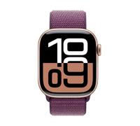 Montre connectée GPS + Cellular Watch 10 Alu Rose Or 46mm/ SportTextile Prune