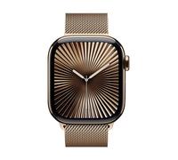 Montre connectée GPS + Cellular Watch 10 Titane Or 42mm/Bracelet Milanais