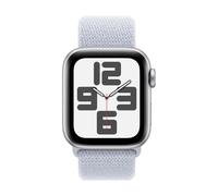 Montre connectée GPS + Cellular Watch SE Alu Argent 44mm/ Sport Textile Nuée Bleue