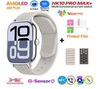 Montre Connectée Hk10 Pro Max Plus Gen2,Série 10 Ai Robot Amoled Nfc Boussole Gps 4 Go,Album Local,Montre Réseau De Musique,2025 - Type Al-White-Sp-Green