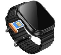 HOKO Montre connectée DYD01 – 4G autonome, suivi santé, appel, écran 1,96 TFT – Noir