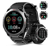 Montre Connectée Homme, 1.39" HD Militaire Smartwatch avec Appel Bluetooth, Smart Watch Homme avec 110+ Modes Sportifs/Cardiofrequencemetre/Sommeil, Etanche IP68 Montre Intelligente pour Android iOS