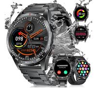Montre Connectée Homme,1.43"" Amoled Fitness Étanche,100+ Modes Sport Avec Bluetooth Smart Watch,Fréquence Cardiaque Calories Sommeil Moniteurs Android Ios 400mah Noir[Wat080619]