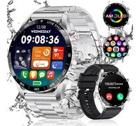 Montre Connectée Homme, 1,43"" Amoled Montre Connectée Avec Appel Bluetooth Assistant Vocal, 2 Bracelets, Autonomie De 15 Jours, Spo2, Calorie, 124 Modes Sportifs, Etanche Smartwat[MON8300355]