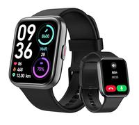 Montre Connectée Homme, 1,85" Femme Smartwatch pour Samsung iPhone Android, Alexa intégrée 3ATM 100+ Modes Sportifs Moniteur de SpO2/Sommeil/Fréquence Cardiaque/Podometre/Calories Noir