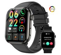 Montre Connectée Homme Appel Bluetooth,1.96""AMOLED Écran,Montre SmartWatch,SpO2,Fitness Tracker,Etanche, Sommeil Android iOS-Noir