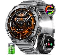 Montre Connectée Homme Appels Podómetro/Fréquence Cardiaque/Sommeil Lampe De Poche Écran Amoled/600 Mah Batterie Ip68 Imperméable Smartwatch Android/Ios Noir[MON8300638]