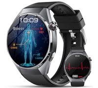 Montre Connectée Homme ave ECG+VFC/Analyse IA/Pressιon artérιelle/IMC | 1,43" AMOLED Fitness Tracker ave 24/7 Fréquence Cardiaque/SpO2/Sommeil Monitor, 120+ Modes sportifs/SOS/Appels Bluetooth