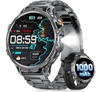 Montre Connectée Homme Avec 1,85"" Grande Écran, 1000Mah Batterie/Led Torche, Smartwatch Homme Avec Appel Bluetooth, 100+ Sportmodi