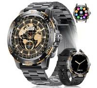 Montre Connectée Homme avec 800 mAh/Torche LED pour Android iOS, Écran 1,43'' AMOLED Smartwatch avec Appel Bluetooth/200+ Modes Sportifs, Moniteur de Fréquence Cardiaque/Sommeil, Étanche IP68 EF21-B