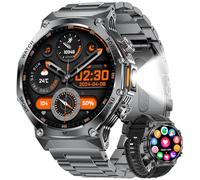 Montre Connectée Homme avec Appel,1,75'' HD Grand Écran/800mAh Batterie/LED Lampe Smartwatch Homme,100+ Modes Sportifs,24/7 Moniteur de Fréquence Cardiaque et Sommeil IP69 Étanche pour Android/iOS