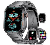 Montre Connectée Homme avec Appel Bluetooth,1,96'' HD AMOLED Fitness Tracker Smartwatch IP68 Etanche Sport Montre Intelligente pour Android iOS