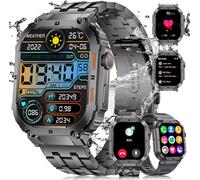 Montre Connectée Homme Avec Appel Bluetooth,400 Mah,3 Bracelets,1,96""Smartwatch Pour Android Ios Avec Fréquence Cardiaque,Spo2,Mon