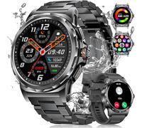 Montre Connectée Homme Avec Appel Bluetooth, Amoled Always-On Montre Intelligente Homme Avec 120 Modes Sportifs/Fréquence Cardiaque, Smartwatch Ip68 Étanche Pour Android Ios, 2 Bracelets, No[Z556]