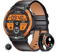 Montre Connectée Homme Avec Appel Bluetooth Assistant Vocal, 1.52'' Montre Connectée Sport Avec 122 Modes Sportifs, 420Amh, Etanche Smartwatch, 2 Bracelets