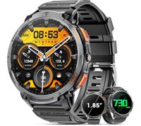 Montre Connectée Homme Avec Appels Bluetooth Écran Hd 1.85"",730Mah Ip68 Étanche Tracker De Fitness Avec Lampe De Poche Led,24/7