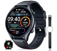 Montre Connectée Homme avec Appels Bluetooth: Smartwatch avec Assistant Vocal et Lecteur de Musique Podomètre Fréquence Cardiaque Oxymetre Sommeil 19 Modes Sportifs pour Android iOS…
