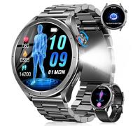 Montre Connectée Homme avec ECG, VFC, Tension Artérielle, AI-GPT, Noir | 1,53" Smartwatch avec Mini-Bilan de Santé, 24H Sommeil/Fréquence Cardiaque/SpO2, AI-GPT, SOS, 120+ Modes Sport, Android iOS