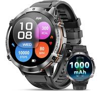 Montre Connectée Homme BT13 Batterie 1000mAh Écran AMOLED 1,73 Pouces Chat GPT Smartwatch IP68 Étanche 100 Modes Sportifs Montre Fréquence Cardiaque SpO2 Sommeil Moniteur pour Android/iOS
