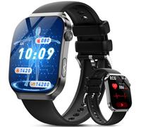 Montre Connectée Homme ECG+HRV/ é /IMC/Micro-contrôle de Santé/Acide Urique, 2.2" Écran incurvé 3D Smartwatch avec 24H Τе ѕіо Αrтérіеllе/Cardiofrequenceme Sommeil Monitor, Android/iOS