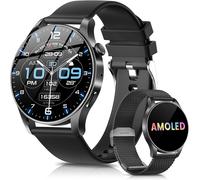 Montre Connectée Homme Femme, 1,43""Moled Smartwatchvecppel Bluetooth, 2 Bracelets Smartwatch, 100+ Sportifs Modes Montre, Surveillance Cardio/Spo2, Montre Homme Pour Iosndroid(Noir)
