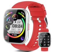 Montre Connectée Homme Femme, 1.85" HD Smartwatch avec Appel Bluetooth, 110+ Modes Sportifs, Montre Intelligente Etanche IP68 avec Podometre/Sommeil/Cardiofrequencemetre pour Android iOS, Rouge Flamme