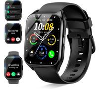 Montre Connectée Homme Femme, 1.85""Hd Smartwatch Avec Appel Bluetooth, 110+ Sportifs Montre Sport Avec Moniteur Sommeil/ Fréquence Cardiaque/Podomètre Etanche Ip68 Bracelet Montre [Bra571044]