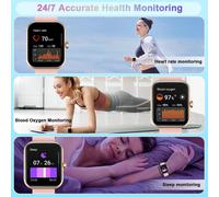 Montre Connectée Homme Femme, 1.96""Hd Smartwatch Avec Appel Bluetooth, 110+ Modes Sportifs Montre Connectee Tendance, Podometre/Sommeil/Cardiofrequencemetre, Ip68 Etanche Montre Sport Pour Android/Io